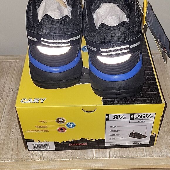 Herman Survivors Cary Soft Toe Work Shoes 8.5 Mens Slip Resistant - Picture 5 of 11